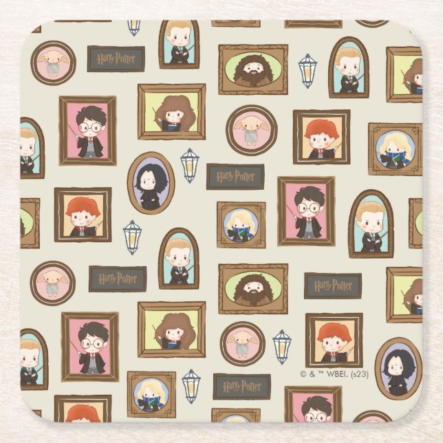 Dessous De Verre Carré HARRY POTTER™ Chibi Image Frame Motif (Devant)