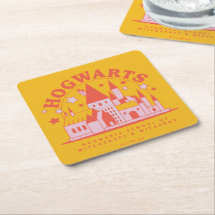 Dessous De Verre Carré HARRY POTTER™   Cute HOGWARTS™ School