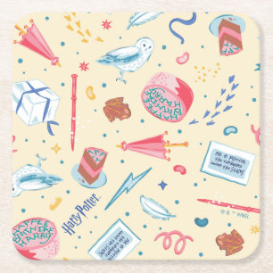 Dessous De Verre Carré HARRY POTTER™ Motif de fête d'anniversaire