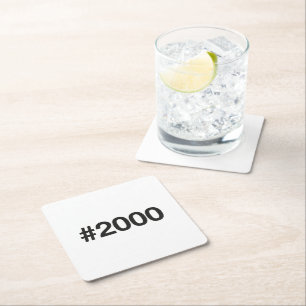 Dessous De Verre Carré Hashtag 25 Anniversaire 2000