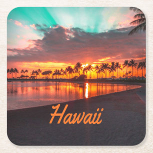 Dessous De Verre Carré Hawaii Beach Hawaii Îles Hawaii
