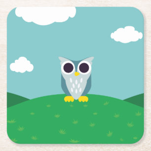 Dessous De Verre Carré Henry le hibou