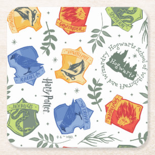 Dessous De Verre Carré Hérbologie magique HOGWARTS™ Maisons Motif