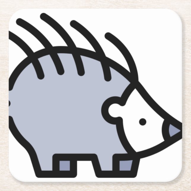 Dessous De Verre Carré Hérisson (Devant)