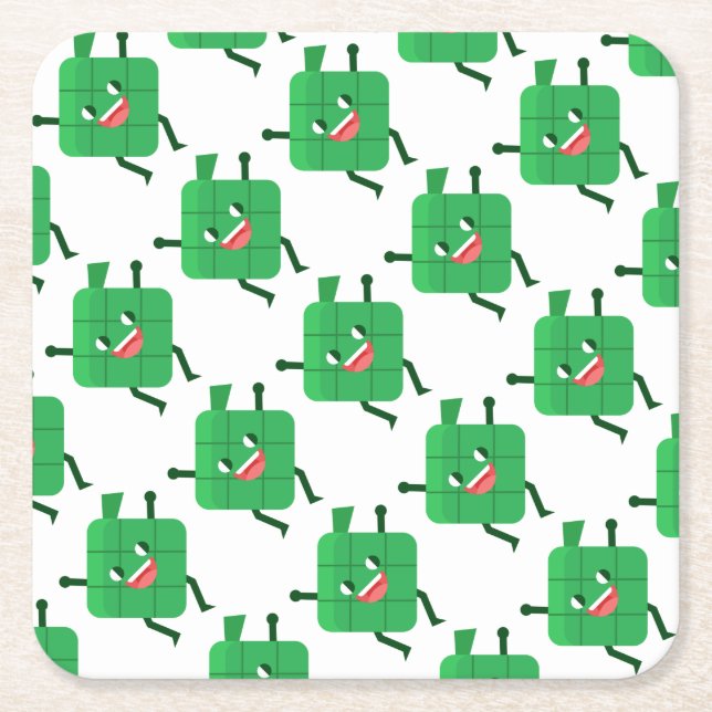 Dessous De Verre Carré heureux ketupat (Devant)
