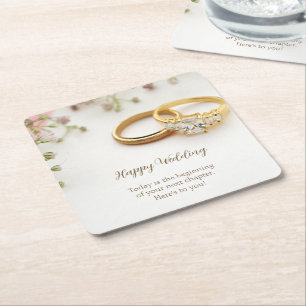 Dessous De Verre Carré Heureux Mariage