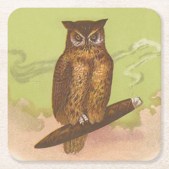 Dessous De Verre Carré Hibou (Devant)