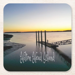 Dessous De Verre Carré Hilton Head Island Caroline du Sud