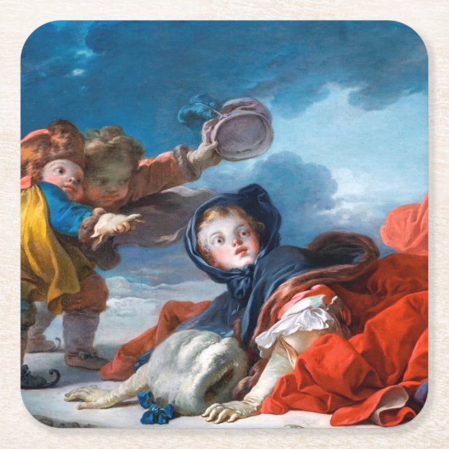 Dessous De Verre Carré Hiver, Fragonard (Devant)
