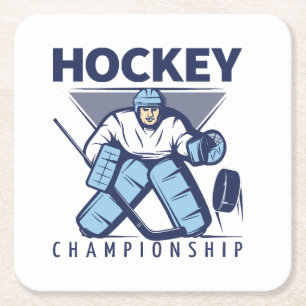 Dessous De Verre Carré Hockey drôle