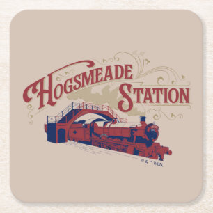 Dessous De Verre Carré HOGSMEADE Station Vintage Graphisme