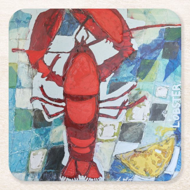 Dessous De Verre Carré Homard du Maine (Devant)