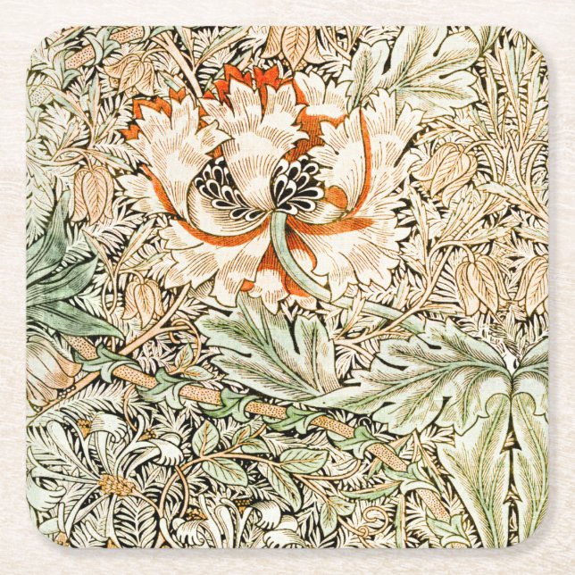 Dessous De Verre Carré Honeysuckle, William Morris (Devant)