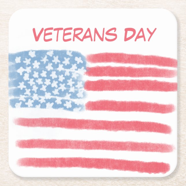 Dessous De Verre Carré Honoring Heroes | Veterans Day Celebration (Devant)