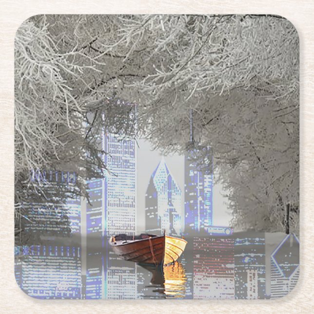 Dessous De Verre Carré Horizon (Devant)