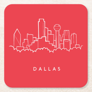 Dessous De Verre Carré Horizon de Dallas le Texas