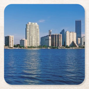 Dessous De Verre Carré Horizon de Miami, la Floride
