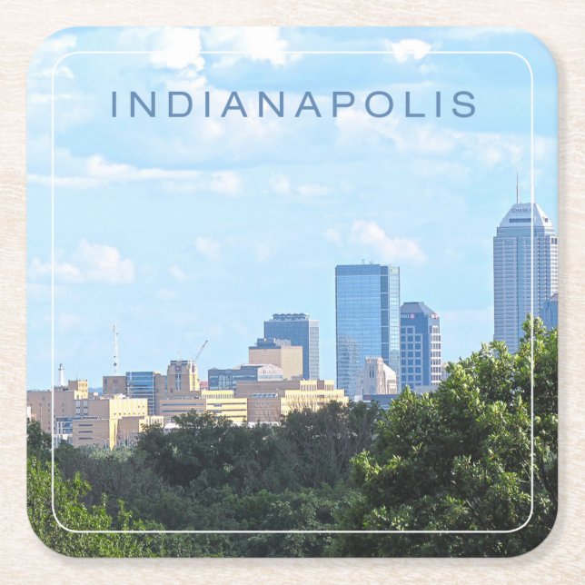 Dessous De Verre Carré Horizon d'Indianapolis (Devant)