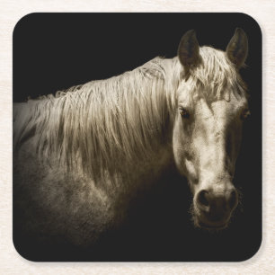 Dessous De Verre Carré Horse Portrait VI