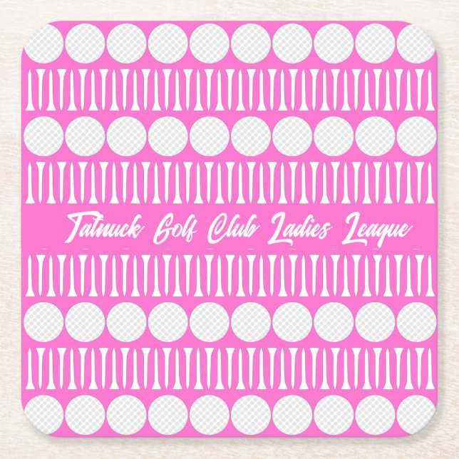 Dessous De Verre Carré Hot Pink Ladies Golf (Devant)