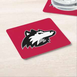 Dessous De Verre Carré Huskies du nord de l'Illinois