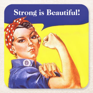 Dessous De Verre Carré Iconic Rosie le Riveter Strong est magnifique!Cool