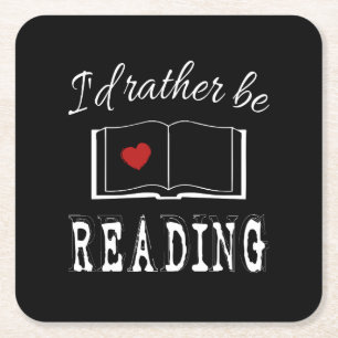 Dessous De Verre Carré I'd rather be reading