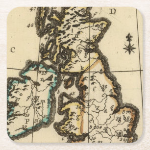Dessous De Verre Carré Îles britanniques 7