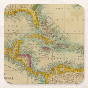 Dessous De Verre Carré Îles occidentales de l'Inde
