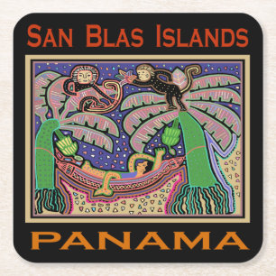 Dessous De Verre Carré Îles San Blas Panama Mola