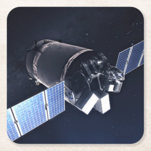 Dessous De Verre Carré Illustration Du Dragon Xl Spacecraft.
