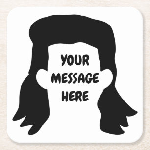 Dessous De Verre Carré Illustration d'une combinaison de messages personn
