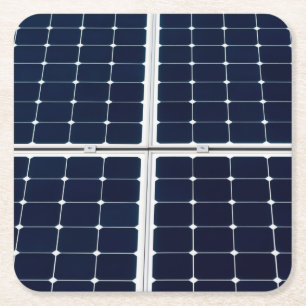 Dessous De Verre Carré Image amusante d'un panneau solaire