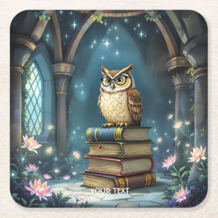 Dessous De Verre Carré Imaginaire Cute Owl Glasses Livres