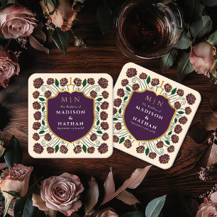 Dessous De Verre Carré Imaginaire médiéval de l'épée et du bouclier Maria