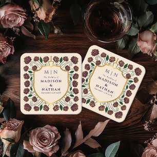 Dessous De Verre Carré Imaginaire médiéval de l'épée et du bouclier Maria