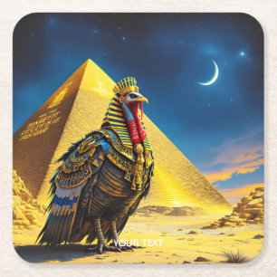 Dessous De Verre Carré Imaginaire Pharaon du désert mignon Turquie