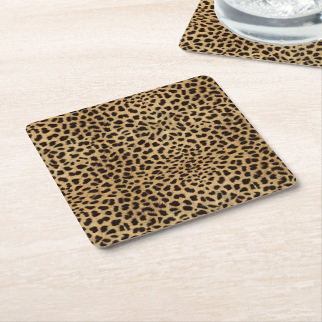 Dessous De Verre Carré Impression Cheetah (Incliné)