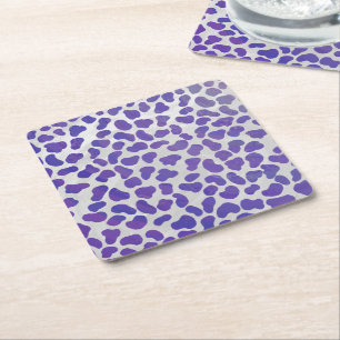 Dessous De Verre Carré Impression dalmate violet et blanche