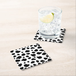 Dessous De Verre Carré Impression De Vache, Motif De Vache, Spots De Vach