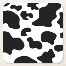 Impression de vache noire et blanche