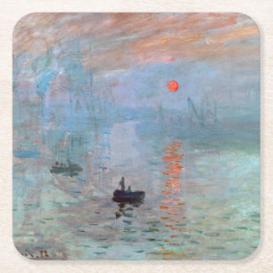 Dessous De Verre Carré Impression, Sunrise, Claude Monet, 1872