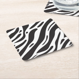 Dessous De Verre Carré Impression Zebra