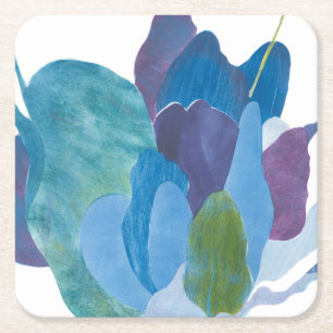 Dessous De Verre Carré Indigo faux I