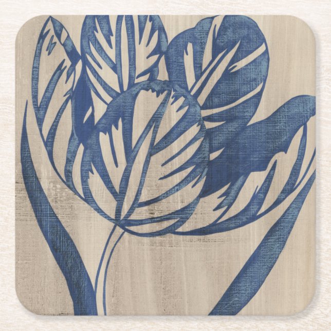 Dessous De Verre Carré Indigo Tulip (Devant)