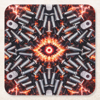 Dessous De Verre Carré Industrial Pulse - High-Voltage Coaster Set