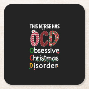 Dessous De Verre Carré Infirmière Cadeau Cette Infirmière A OCD