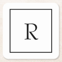 Initiales Monogrammes Nom personnalisé Noir Blanc 