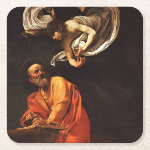 Dessous De Verre Carré Inspiration Saint Matthew Caravaggio peinture art