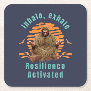 Dessous De Verre Carré Inspirez, Expirez Résilience Activée Bigfoot